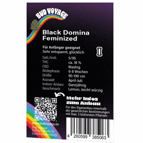 bud voyage budfruits black domina feminized back